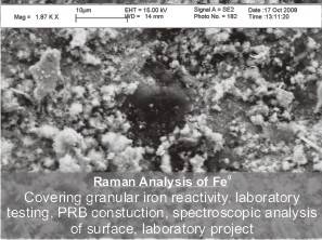 Raman Analysis of Granular Iron